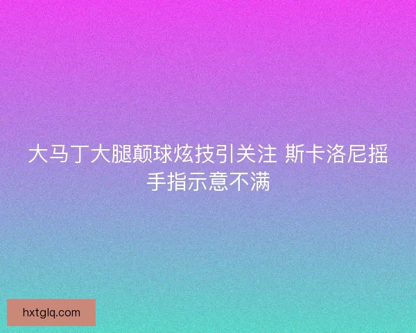 大马丁大腿颠球炫技引关注 斯卡洛尼摇手指示意不满